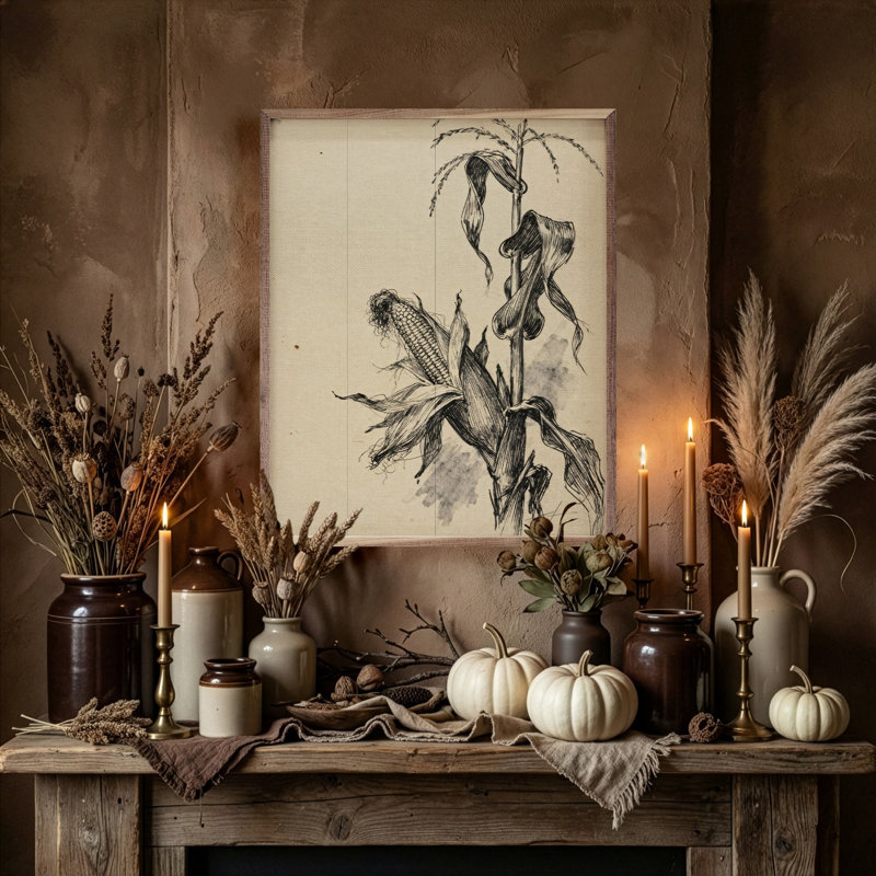 Corn Stalk, 20" H x 16" W