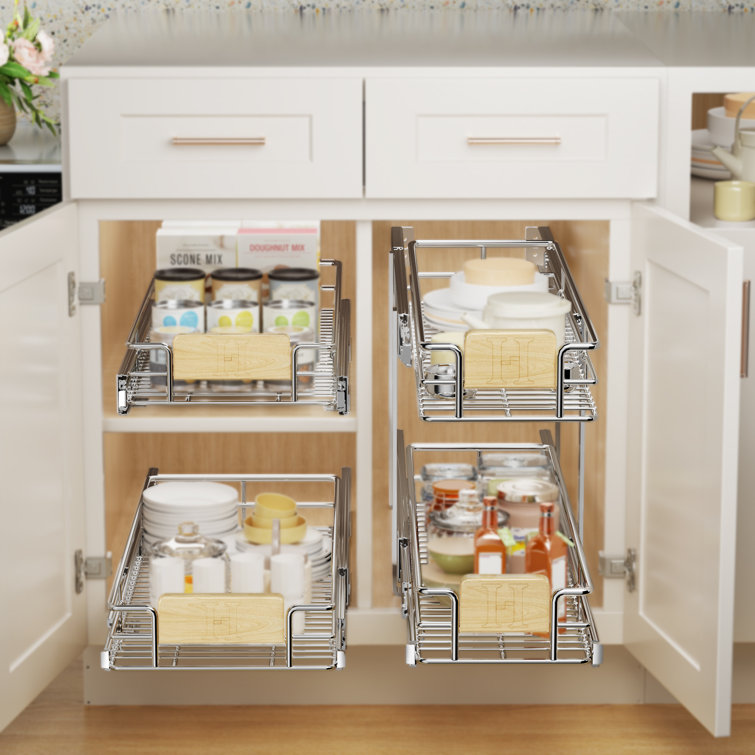 7.5 in. W x 21.5 in. D Wire Pull-Out Pantry Drawer Cabinet Organizer