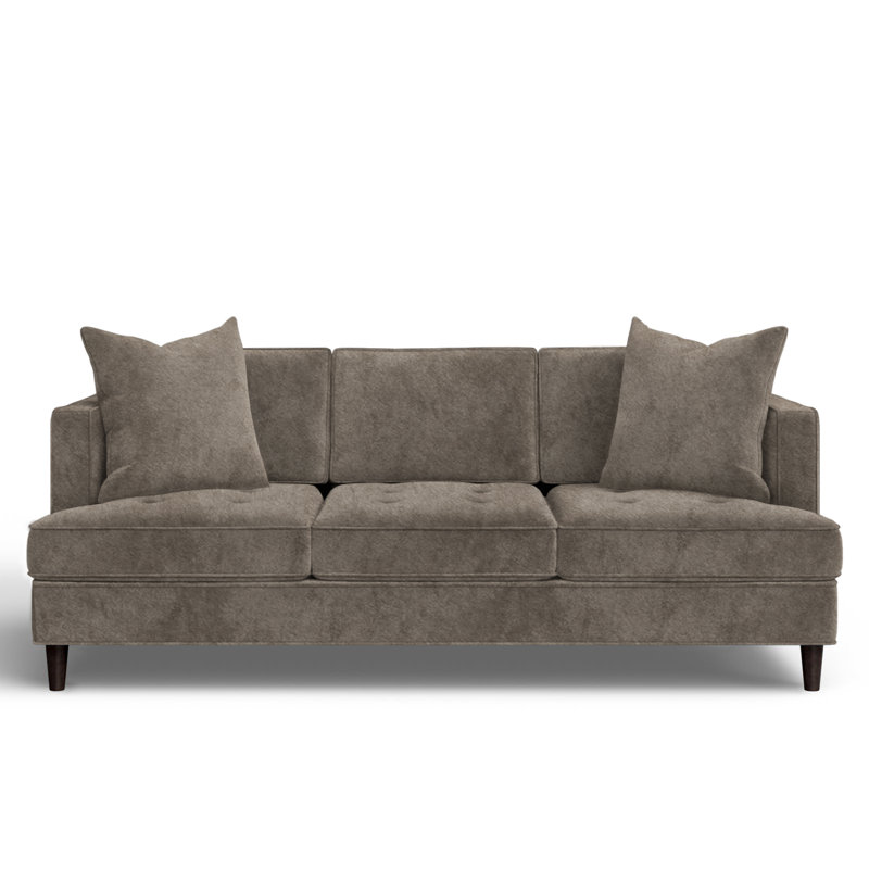 Upholstered 84'' Sofa, Bella Granite Performance Velvet