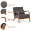 Walthill 63 cm Modern Scandinavian Solid Wood Armchair-1687634054-1700975350