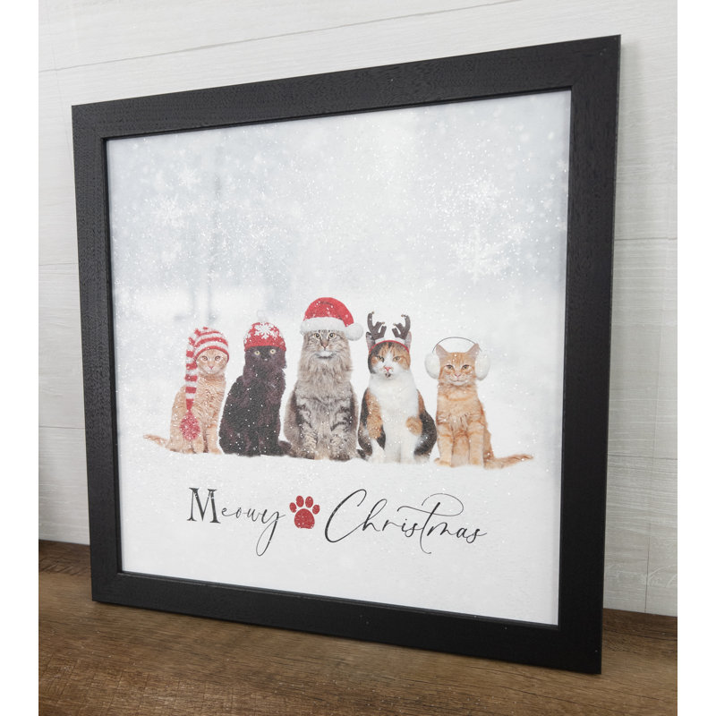Mignon de chat Ho Ho Ho, H 18 po x l 18 po x P 1 po, Noir