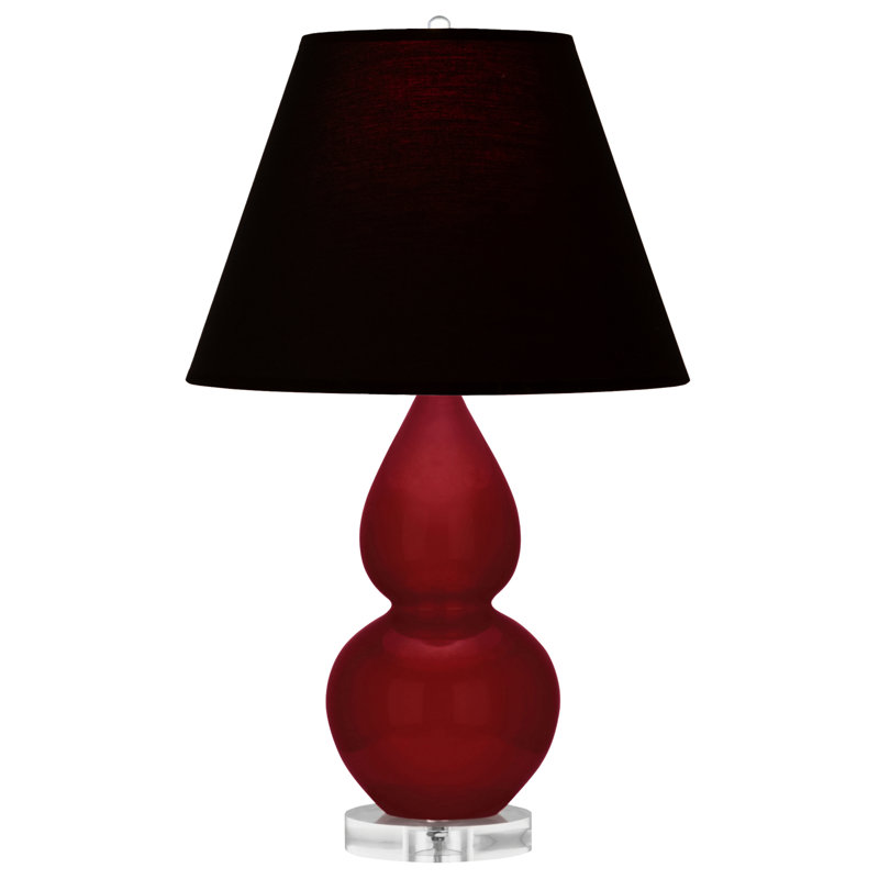 Petite lampe d'appoint à double gourde, Noir / Rouge, Sangria