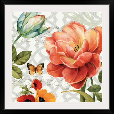 « iii on gray » par lisa audit, reproduction d’art Floral Story