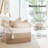 Large Cotton Rope Laundry Basket 22"X17"X12", Rectangular Storage Hamper With Sturdy Handles, Foldable & Machine Washable, For Blankets Toys Towels, For Living Room Bedroom Nursery-603119403