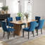 Ensemble de salle à manger rectangulaire à double piédestal avec table de salle à manger de style crème-1947038669-1947038670-1947038711