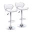 Ensemble de 2 tabourets de bar pivotants réglables et réglables en cuir de polyuréthane avec dossier et repose-pieds-117403254-117204132