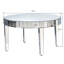 Table basse ronde 31,5 po avec miroir cannelé et éblouissant pour salon
