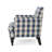 Lofties Contemporary Polyester Armchair with Solid Birch Wood Frame, Plush Cushions, Nailhead Trim, and Button-Tufted Diamond Detailing-234830718