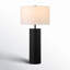 Lampe de table haute de 29,5 po avec abat-jour en tissu en bronze noirci / blanc York-862297849