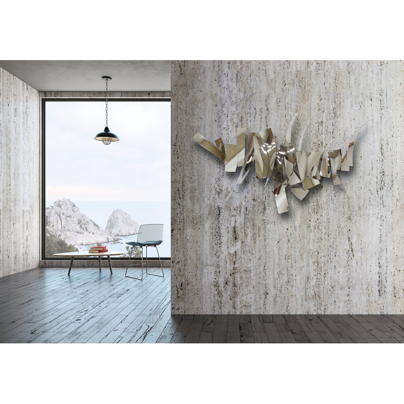 Handmade Metal Wall Decor, 30" H x 54" W x 9" D