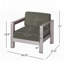 Fauteuil club d'extérieur en aluminium