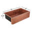 36" Fiona Hammered Copper Farmhouse Sink