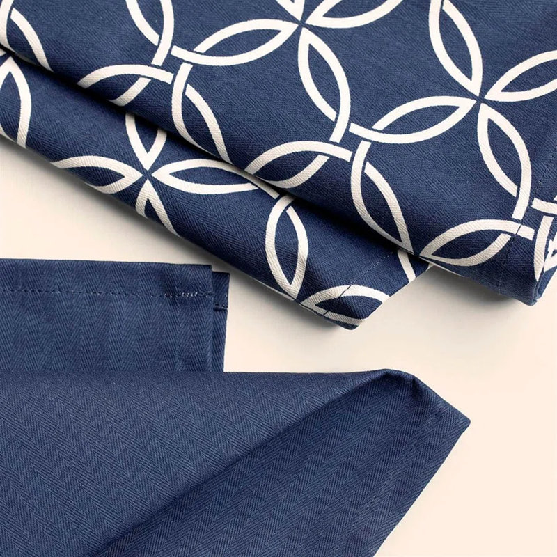 Ensemble de 2 serviettes de cuisine / serviettes de cuisine Indigo Swirl