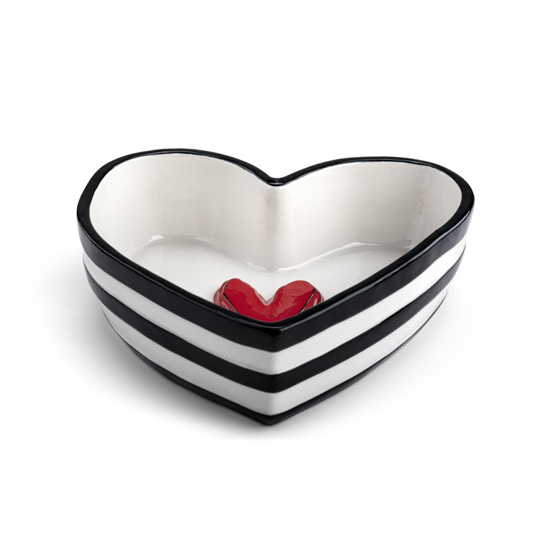Medium Red Heart Dish - 6In