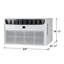 Frigidaire 14 000 BTU 230 V 700 pi Pi. Climatiseur mural avec chauffe-eau blanc de 10 600 BTU-129437995
