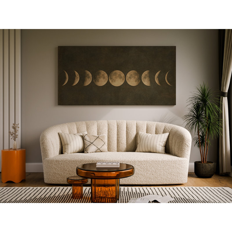 Art mural Moon Phases, H 20 po x l 40 po x P 1,5 po