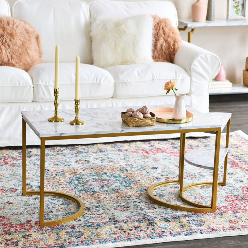 Table basse Halfmoon, Blanc