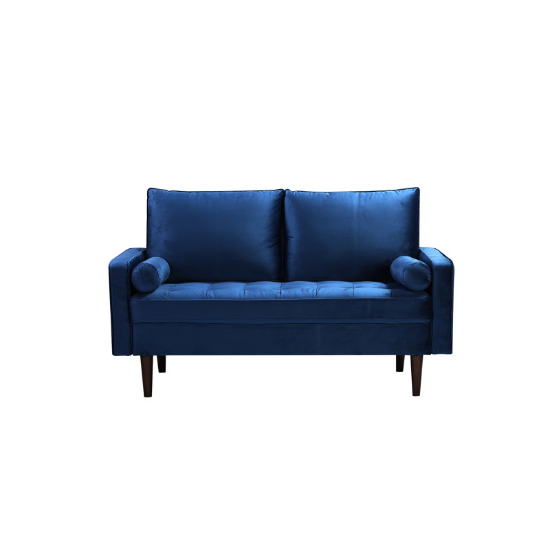 Christner 58'' Velvet Loveseat, Blue