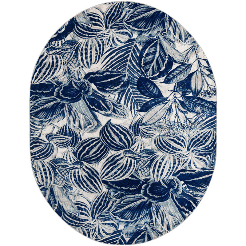 Herscher Floral Indoor Rug, Oval 7'10" x 10'