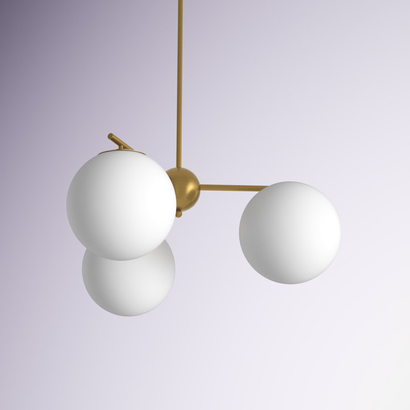 Lillian 3 - Light Dimmable Globe Chandelier