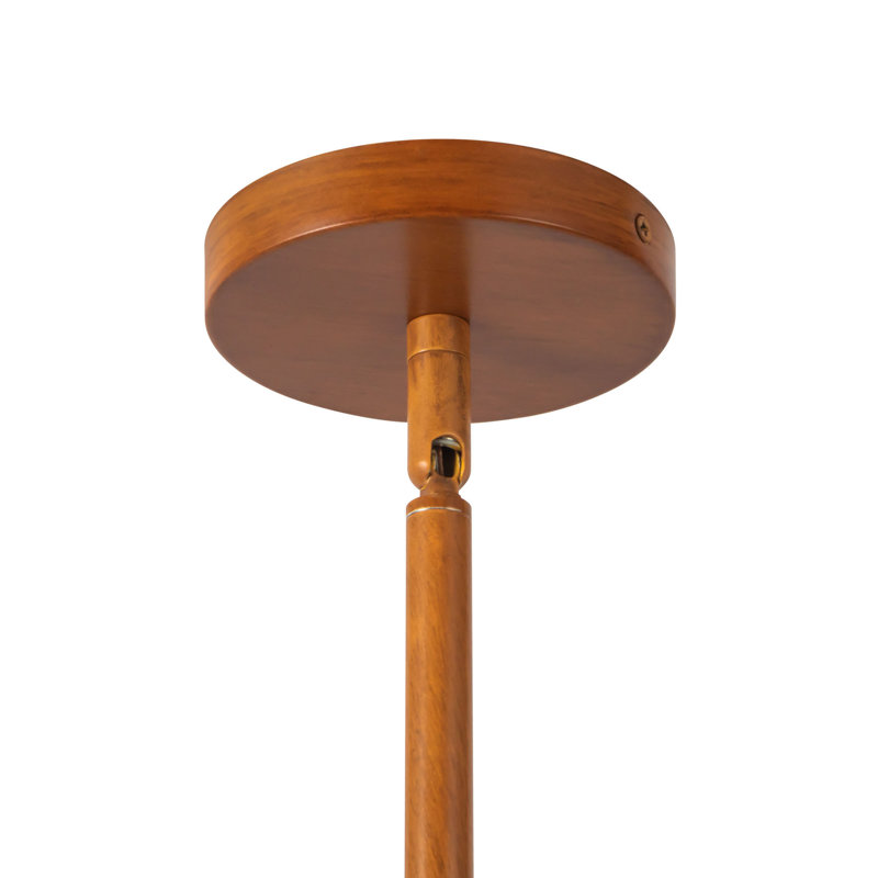 Briar 37-in Black Chandelier, Walnut