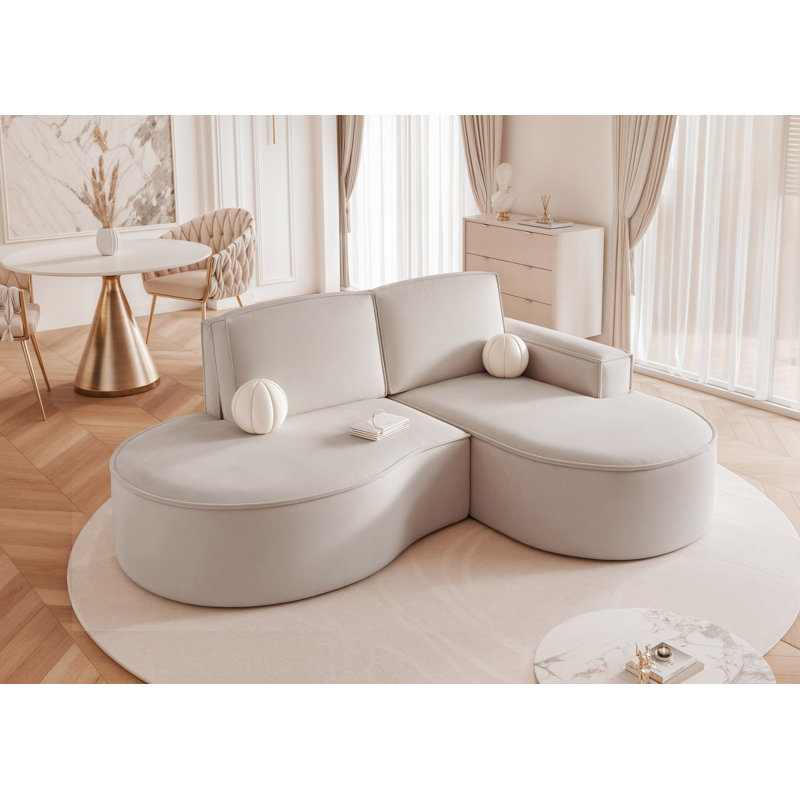 4 Seater Corner Sectional, Left Hand Facing, Cream