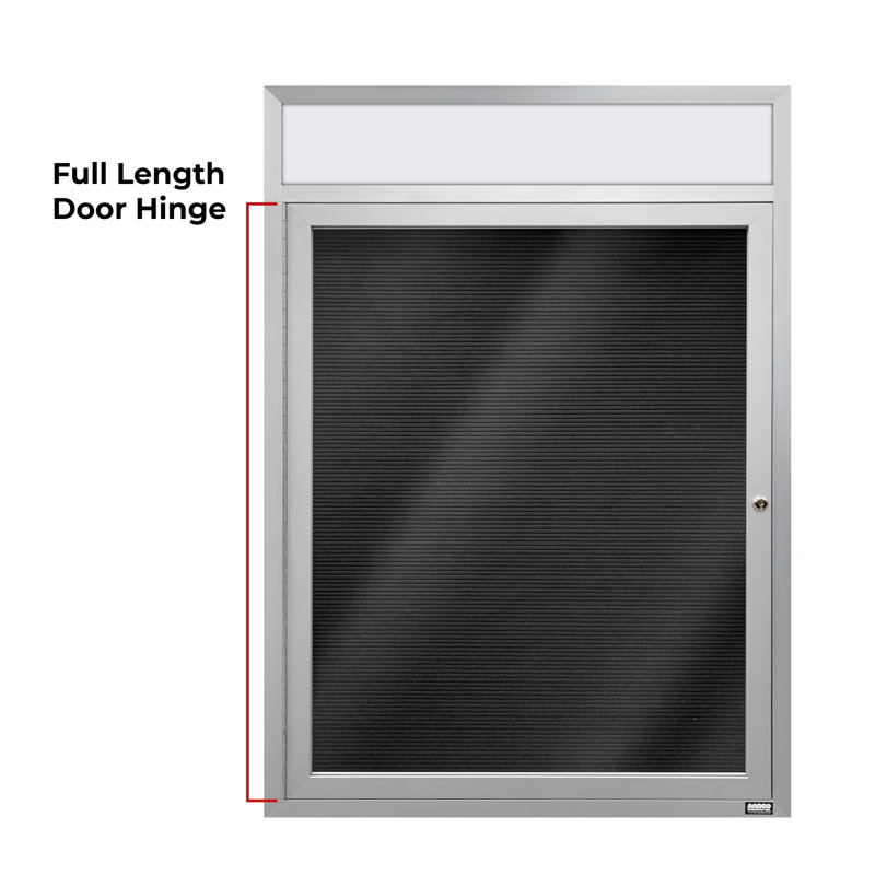 Carte à fixation murale délimitée directory cabinet, Clair satiné anodisé, Un, H 36 po x l 30 po