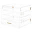 Vitrine de boulangerie, vitrine de pâtisserie commerciale à 4 niveaux, boîte à pain en acrylique transparent pour la cuisine, armoire à gâteau de fête avec porte arrière magnétique pour beignet à dessert, 20,9 po x 17,1 po x 16,3 po