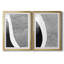 «Black & White Abstract I», ensemble de 2 impressions encadrées-344711719-344711716
