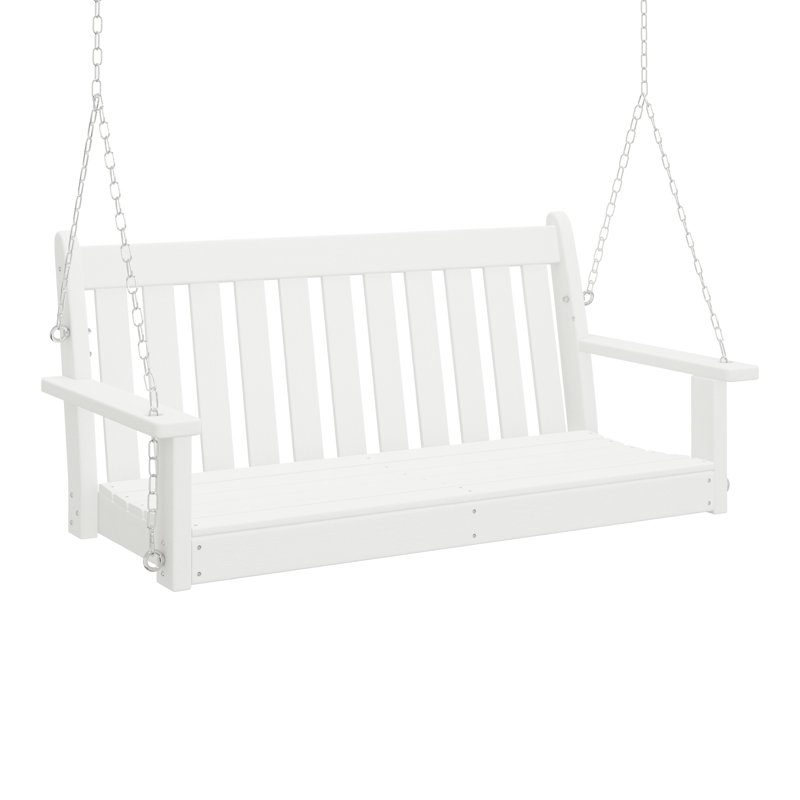 51“ HDPE All Weather Porch Swing, White