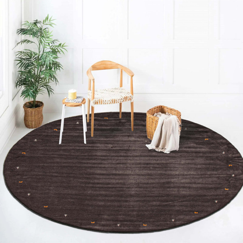 Tapis gris Kashkuli 9 pi 9 po x 9 pi 6 po Gabbeh