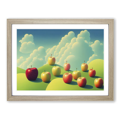 Apple Meadow Fruit 1 Piece Single Picture Frame Wall Art