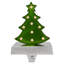 Porte-chaussette d'arbre de Noël lumineux à DEL vert brillant 7 po