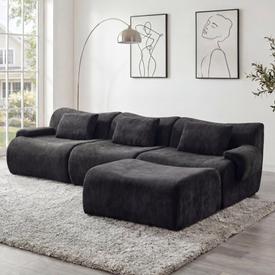 Boneless 4 - Piece Upholstered Sectional-bg
