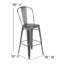 Tabouret de comptoir en métal patiné pour l'intérieur / extérieur de 24 po de hauteur Angelean - noir-633471113-620777401