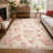 Vintage Floral Machine Washable Area Rug with Non-Slip Backing-976889818-989910810