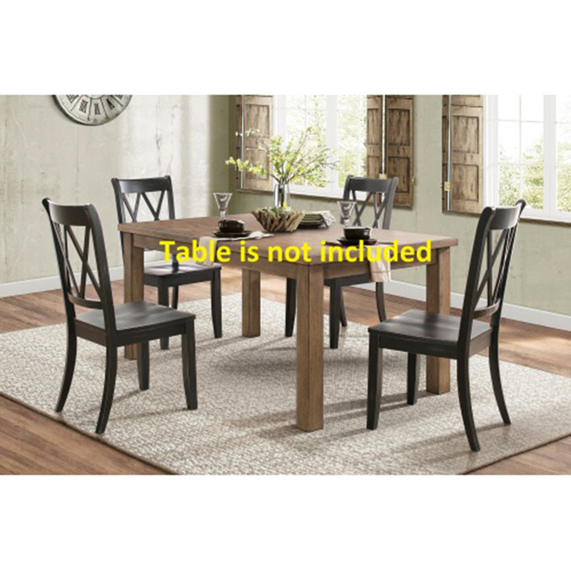 Ensemble de 2 chaises d'appoint en placage de pin