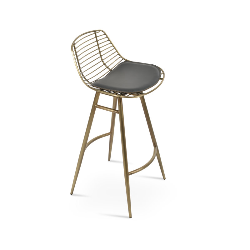 Mini tabourets Tiger Galata, Tabouret de comptoir (siège d'une hauteur de 25,5, Os, Laiton