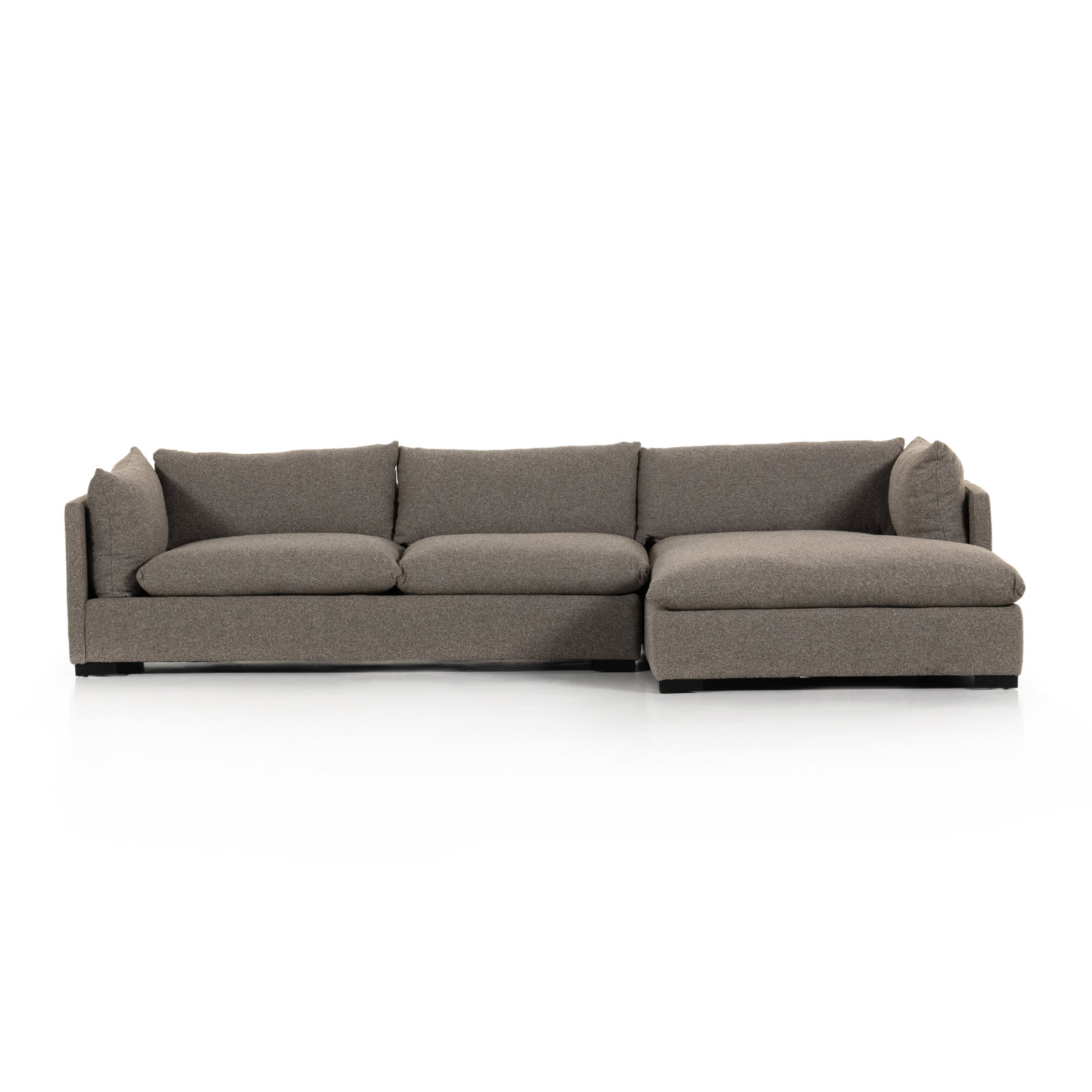 Zuri Sofa and Chaise, Right Hand Facing, 31.5" H x 131" W x 67.5" D, Bennett Moon Polyester