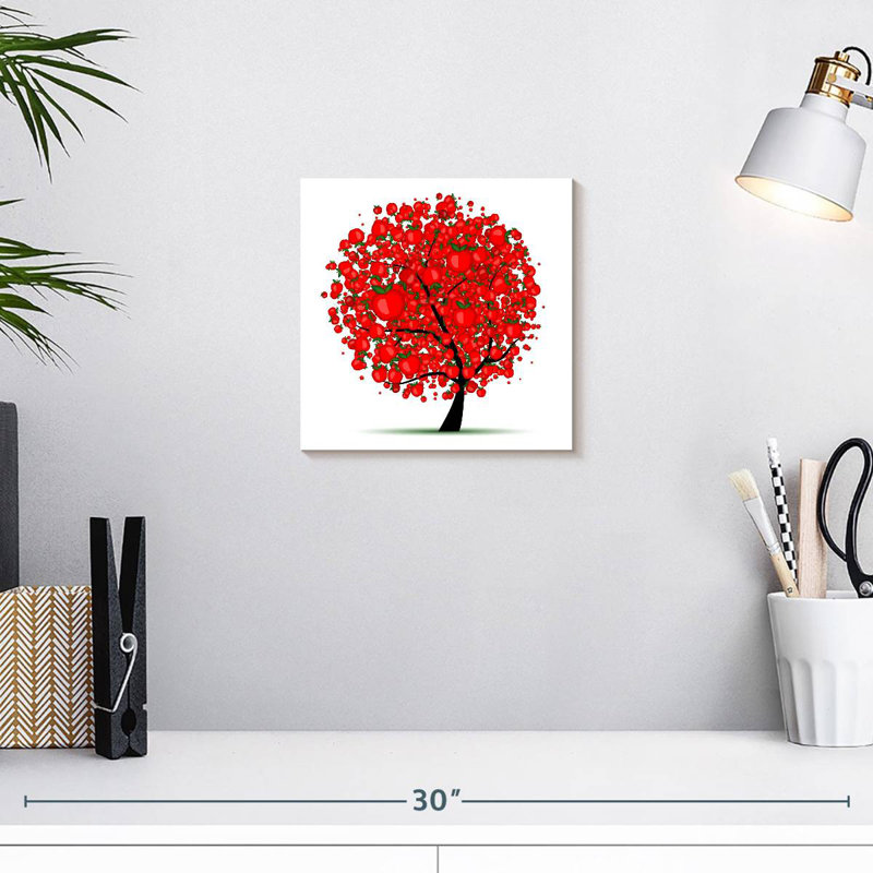 Red Apple Tree, 10" H x 10" W