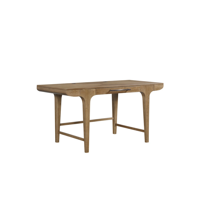 Carstens Writing Desk with Keyboard Tray – Eucalyptus Veneer Modern Home Office Desk
