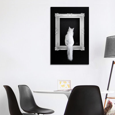 Cat in Frame 1 Piece Wrapped Canvas Wall Art