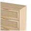 Armoire de rangement en rotin 6 tiroirs avec structure en panneau de particules au fini naturel