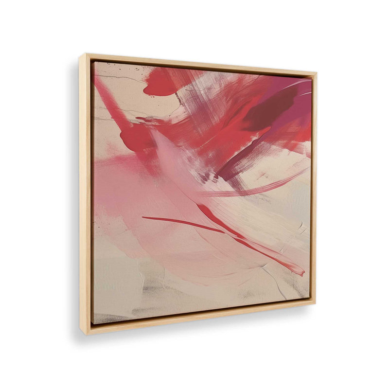 Rosy Rhapsody V2 par Golden Glow Interiors, H 14 po x l 14 po x P 1,75 po, Cadre américain en érable flottant