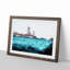 Mackinac Bridge in Michigan in Abstract - Picture Frame Graphic Art Print-55759057-55759058