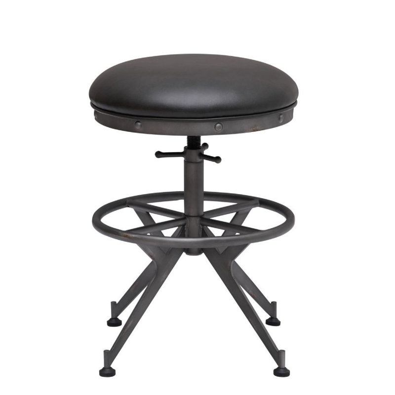 Amenata Swivel Upholstered Adjustable Height Counter Stool