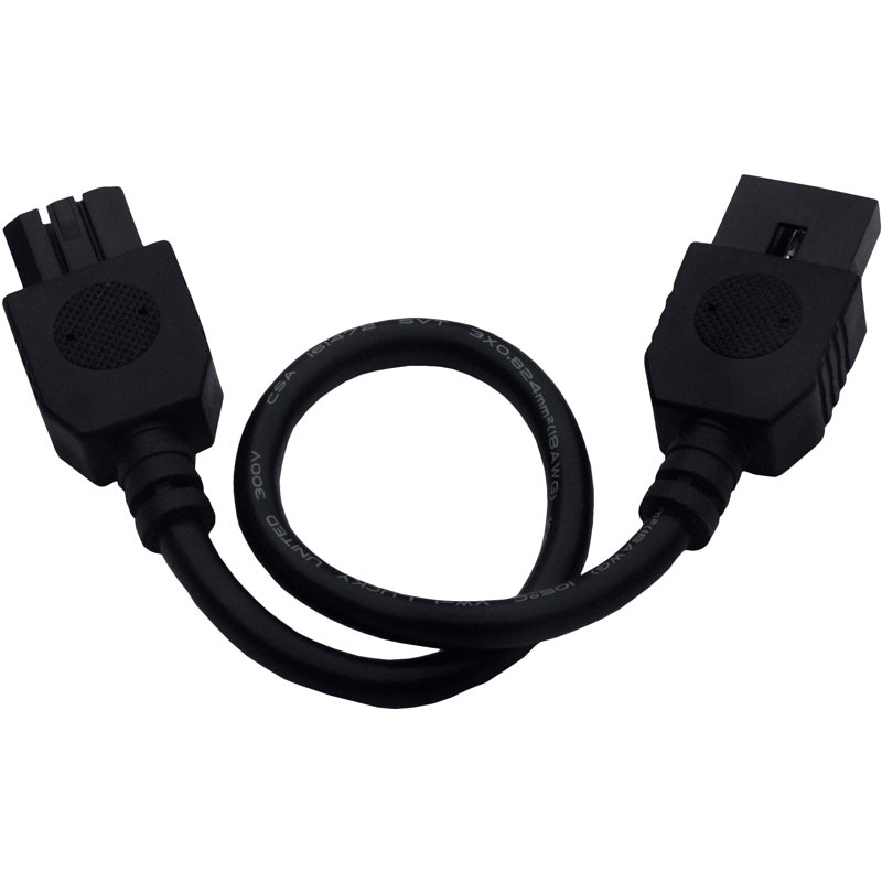 Statesboro MXInterLink4 Connector Cord, Black, 0.5" H x 9" W x 1" D