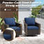 Chaises de patio pour l'extérieur en osier avec coussins-1276432582