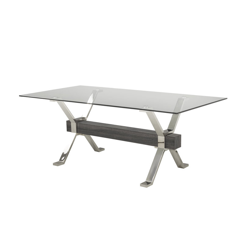 Table de salle à manger Noselli, gris / argent