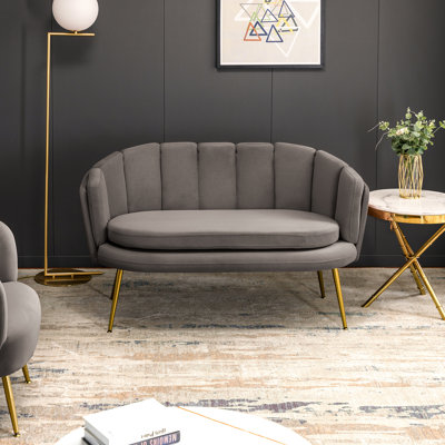 Ifigenia 54.3" Wide Velvet Loveseat with arms